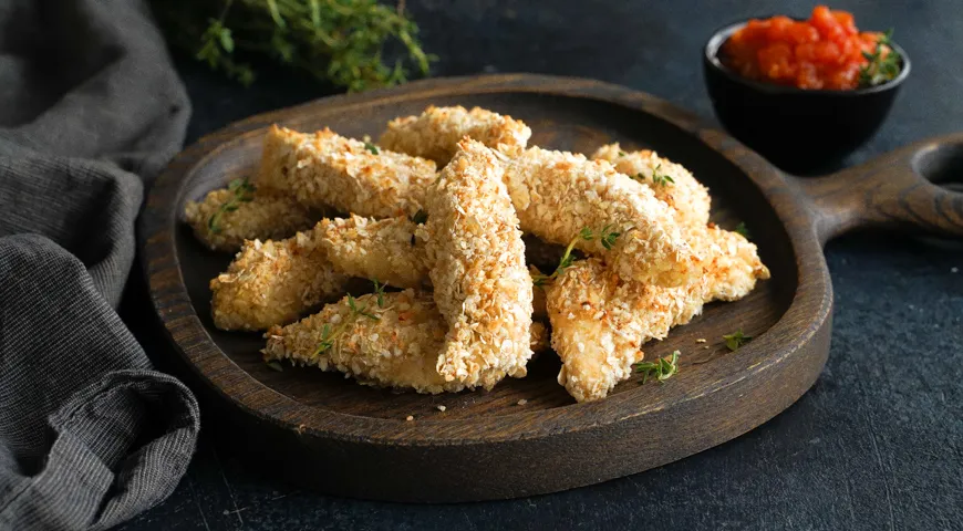 Chicken Nuggets mit Sesam im Ofen