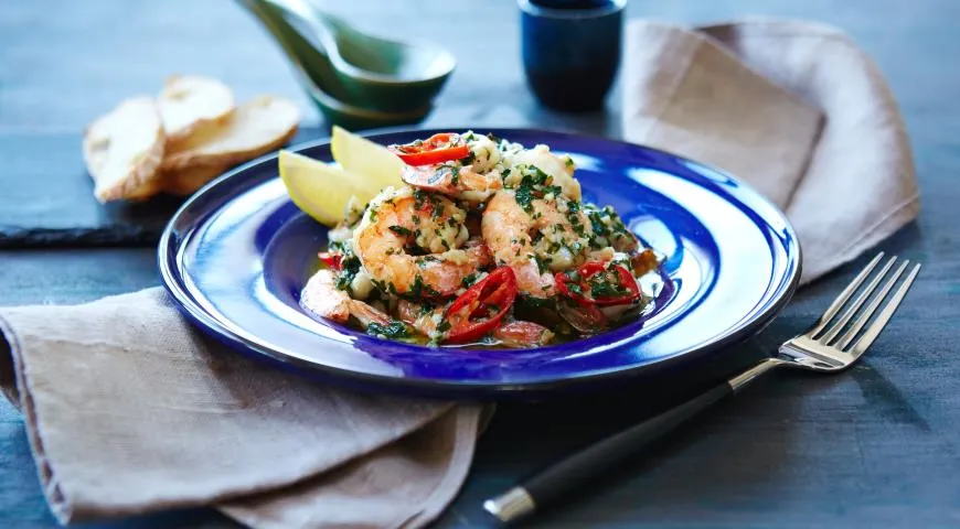 Hausgemachte Knoblauchsauce für Garnelen