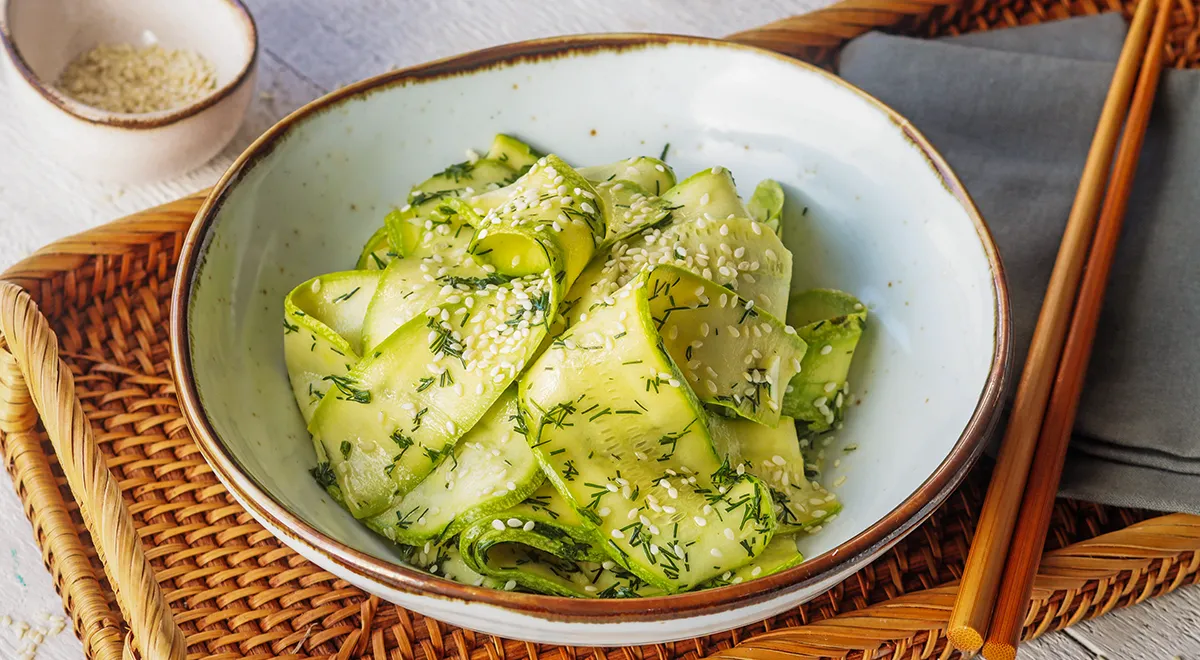 Sofort marinierte Zucchini