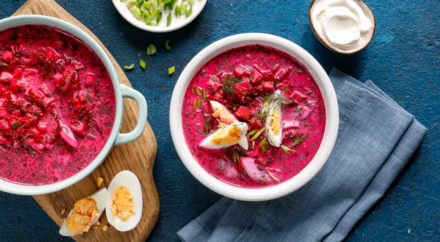 Rote-Bete-Suppe mit Wurst