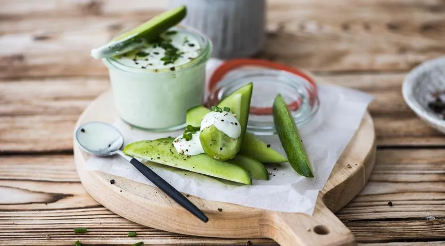 Quark-Dip mit Frühlingszwiebeln