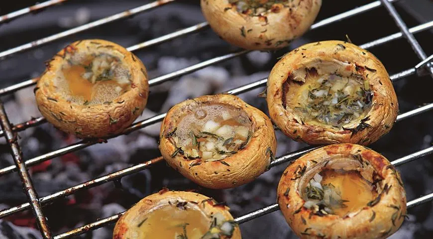 Gegrillte Champignons