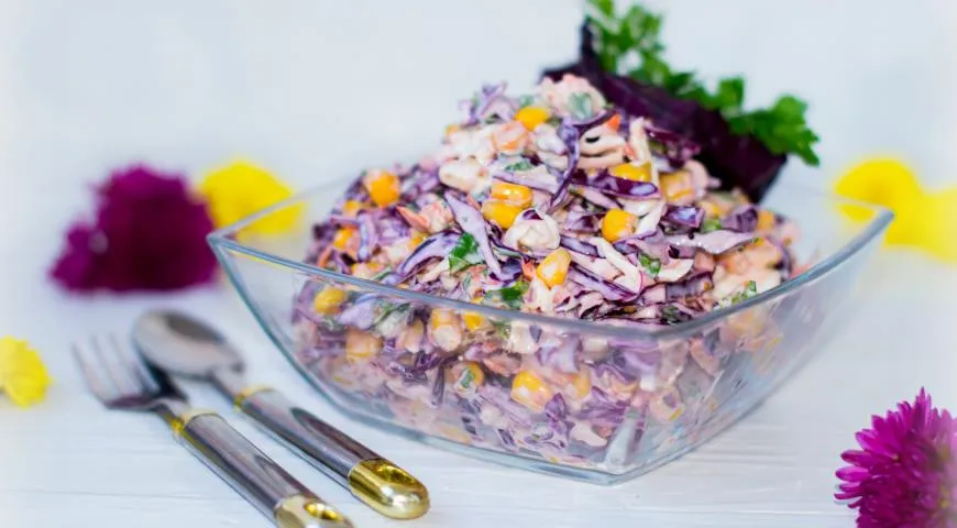 Krautsalat mit Rotkohl