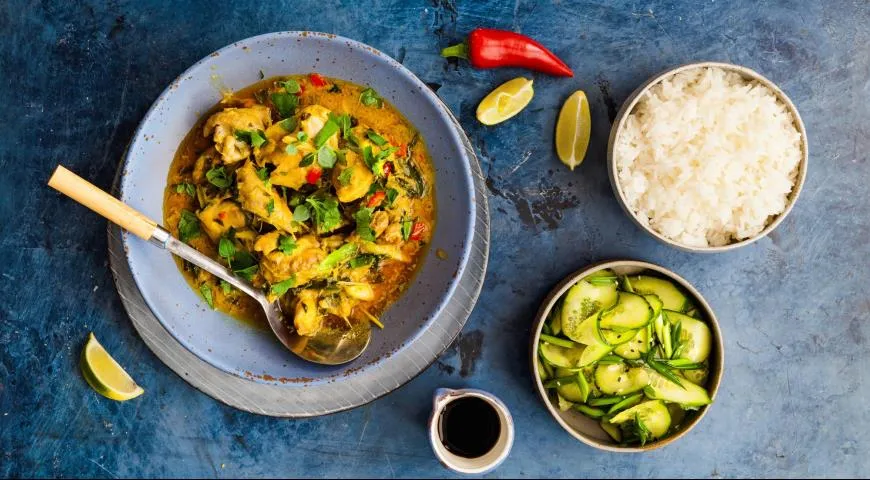 Grünes thailändisches Hühnercurry